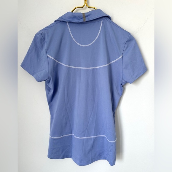 Annika Cutter & Buck Purple Blue Stretch Athletic Golf Polo Shirt Women’s Small - Picture 3 of 7